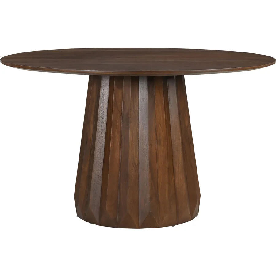 Tisch Rondo Braun Holz 130 cm - Material: Mangoholz massiv