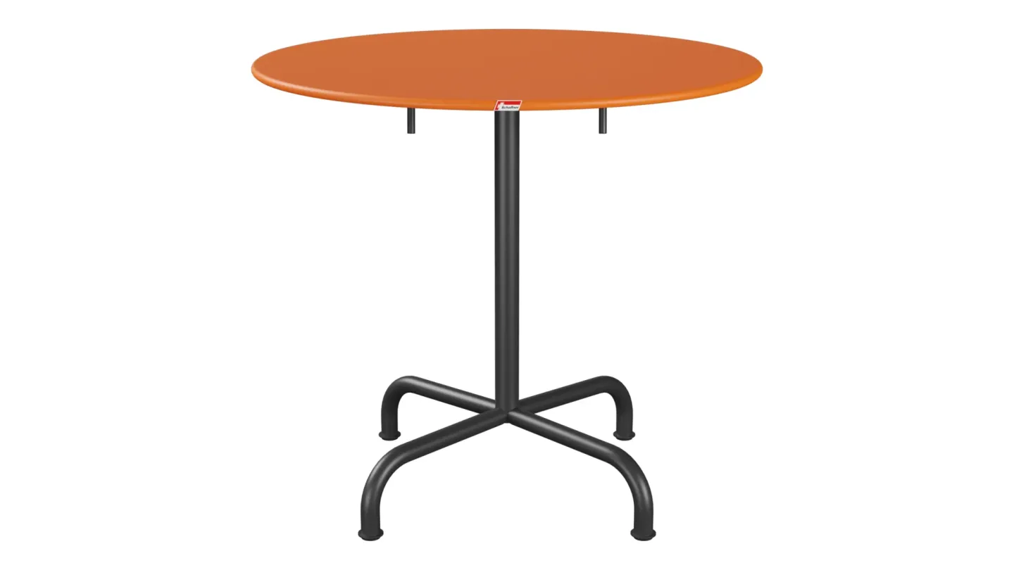 Schaffner Metall-Tisch Rigi Rund Orange | Schubiger Möbel