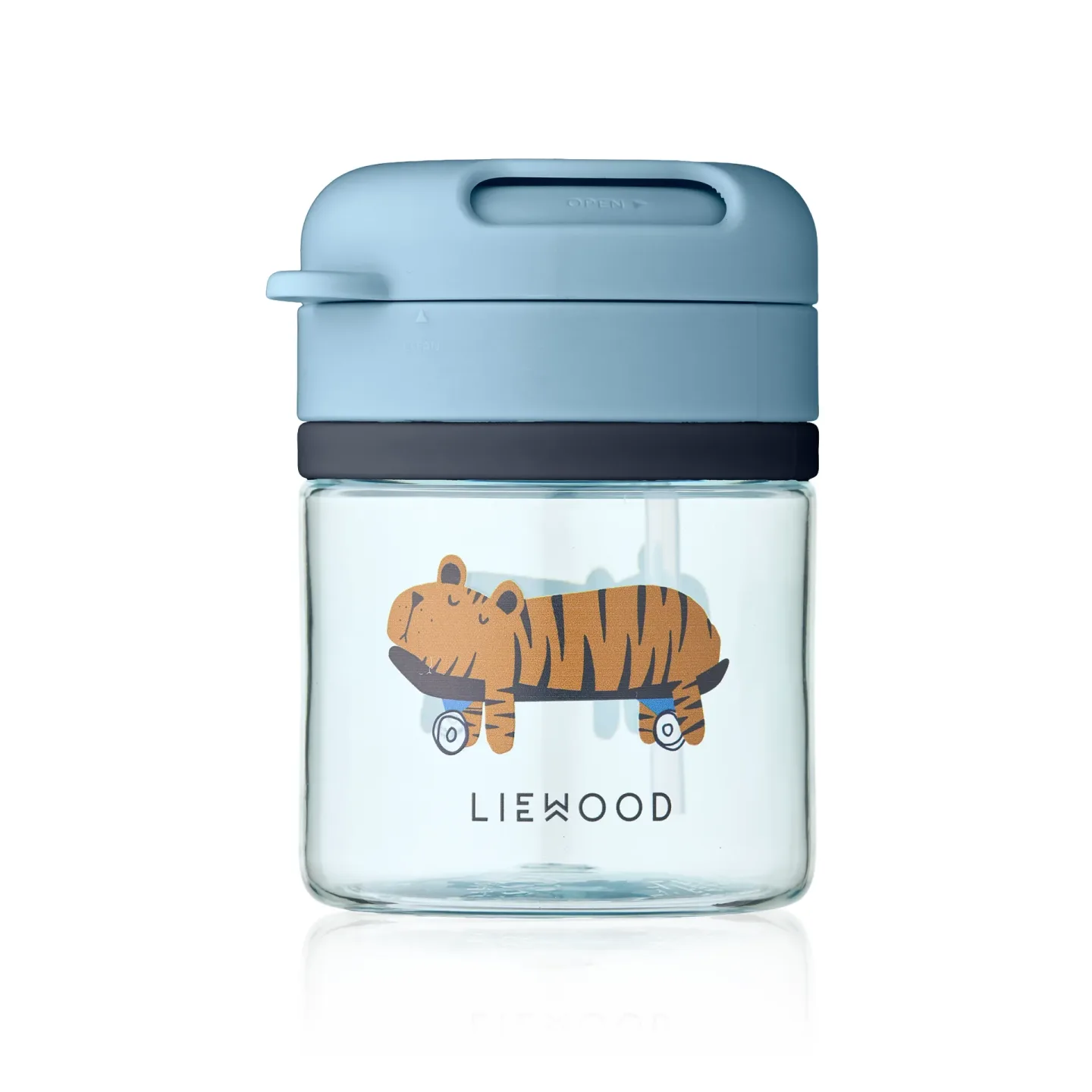 Liewood Pavia Becher mit Strohhalm Fun-beach blue, 28 cl