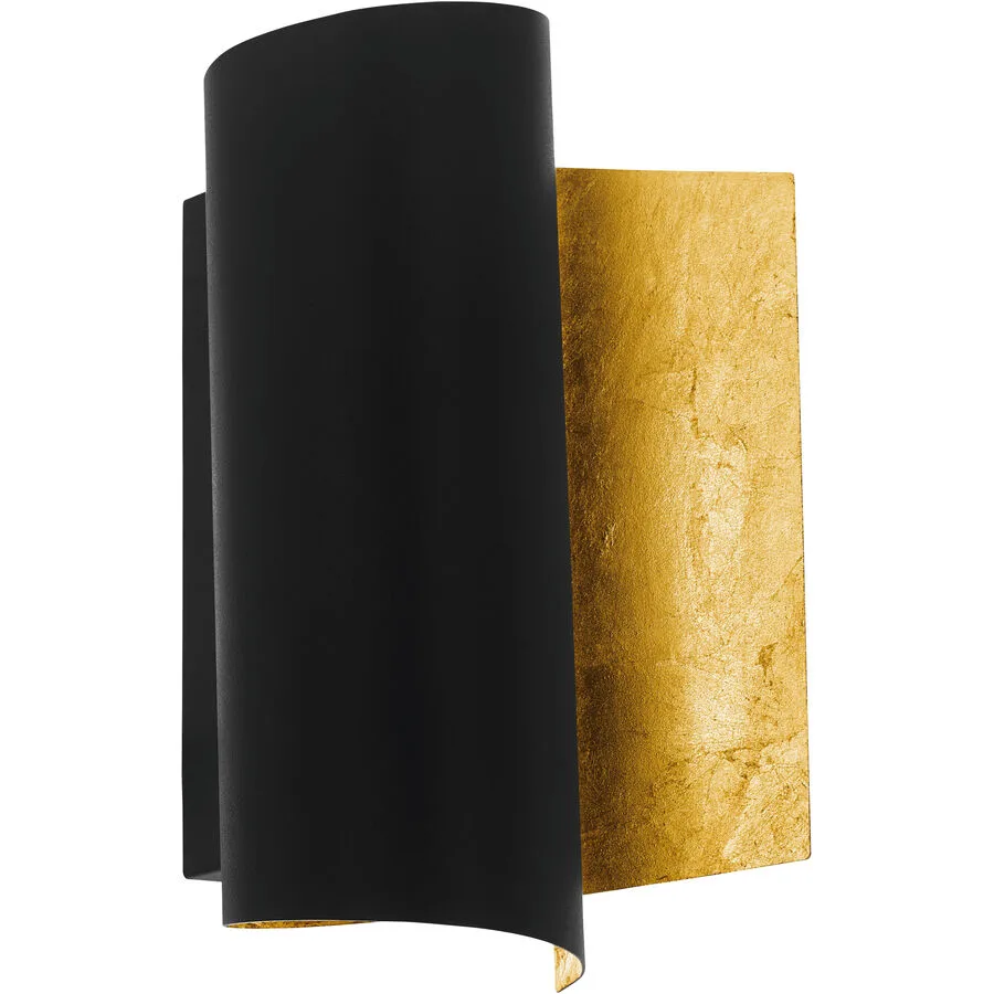 Eglo Wandlampe Falicetto Gold/Schwarz Stahl 25 cm - Farbe: schwarz-gold