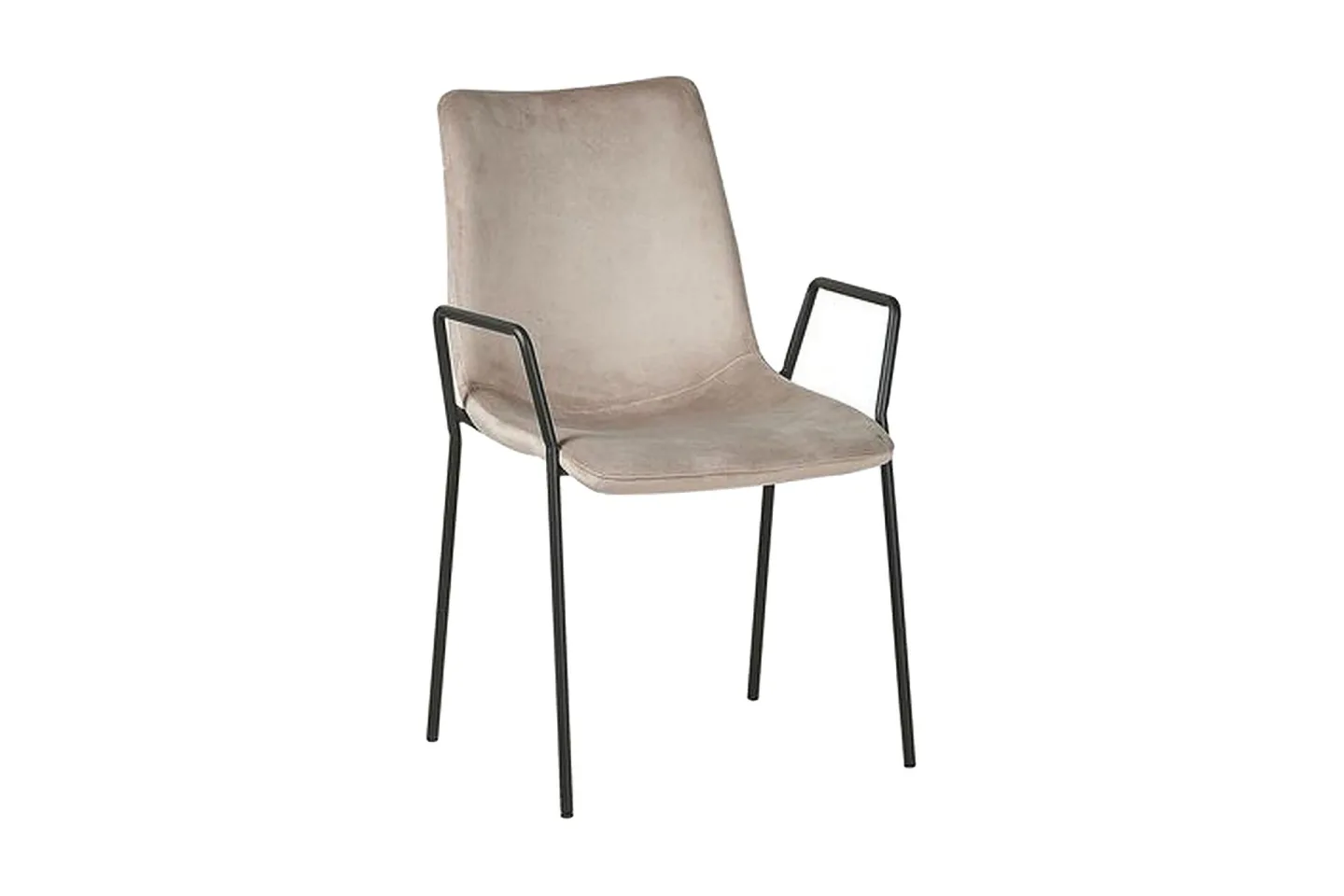 Jeffsy Matstol 2-pack - Sammet/Beigegrå