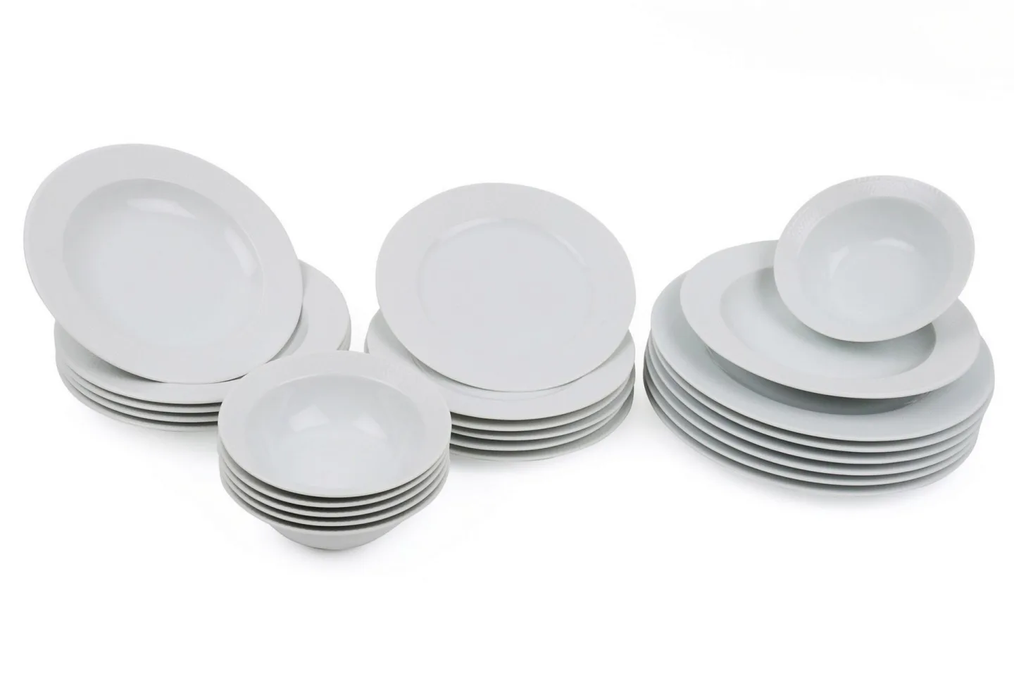 Adine Middagsservis 24 Delar Porslin - Vit