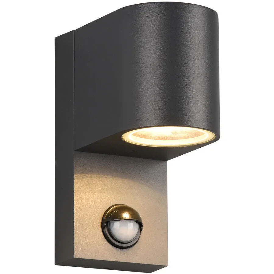 Wandlampe aussen Reeya Grau 7 cm 15 cm - Farbe: anthrazit - Material: Aluminium-Druckguss