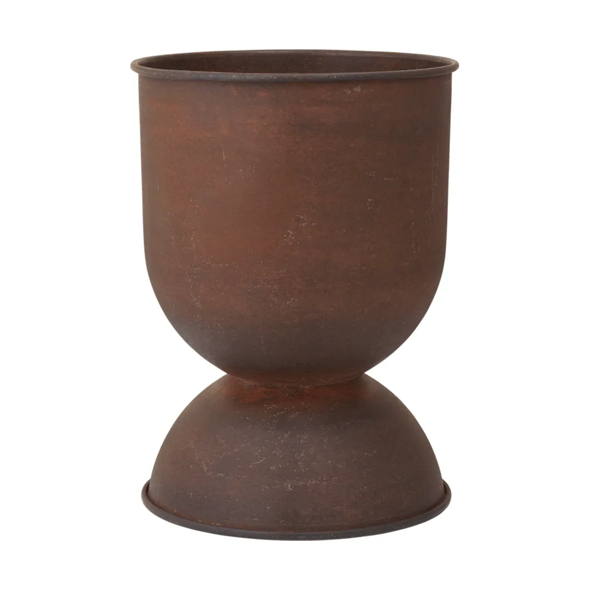 Ferm Living Hourglass Blumentopf klein Ø30 cm Rust