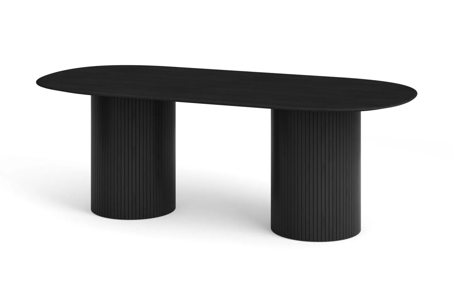 Kopparbo Matbord Oval 220x100 cm Fanér - Svart