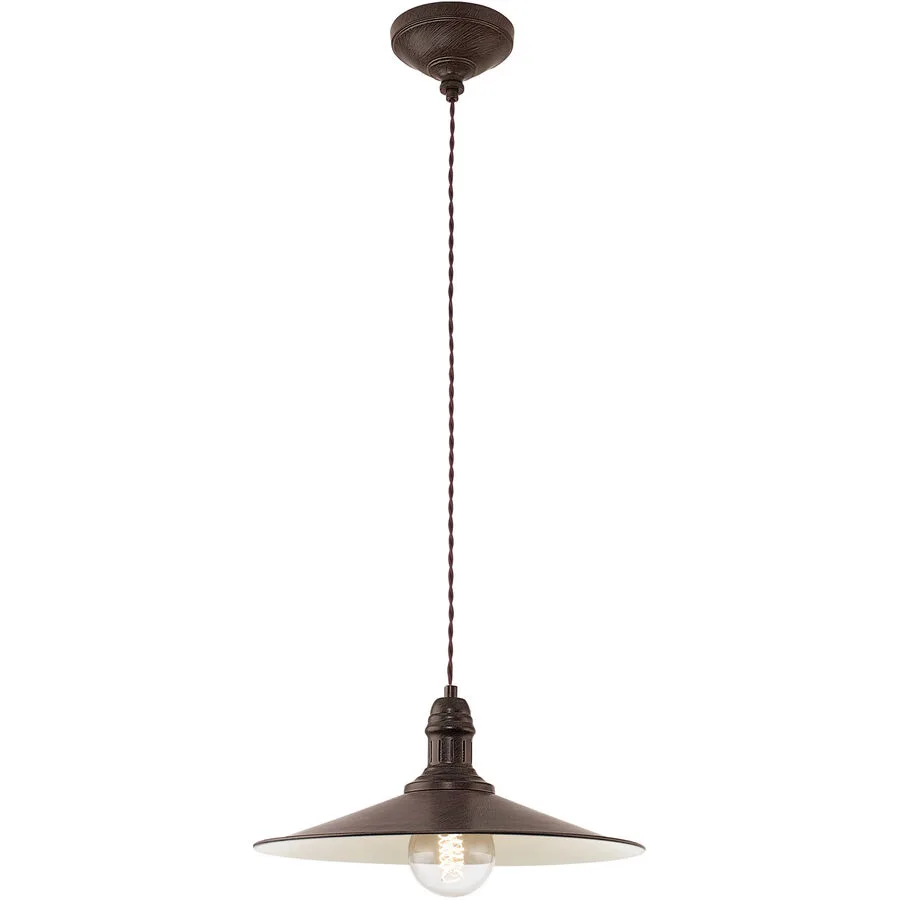 Eglo Pendellampe Stockbury Braun Stahl 36 cm 110 cm - Farbe: antikbraun