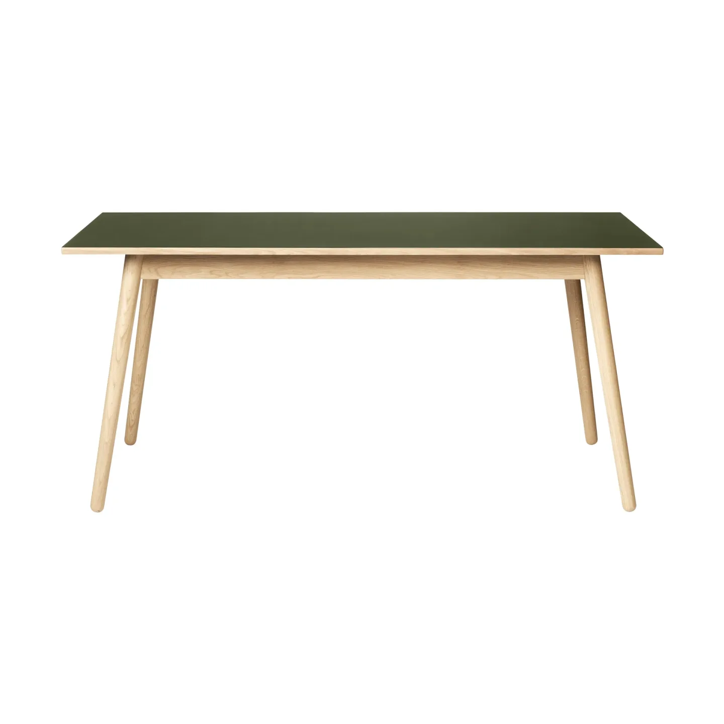 FDB Møbler C35B Esstisch 82x160 cm Olive linoleum-oak nature waterbased laquer