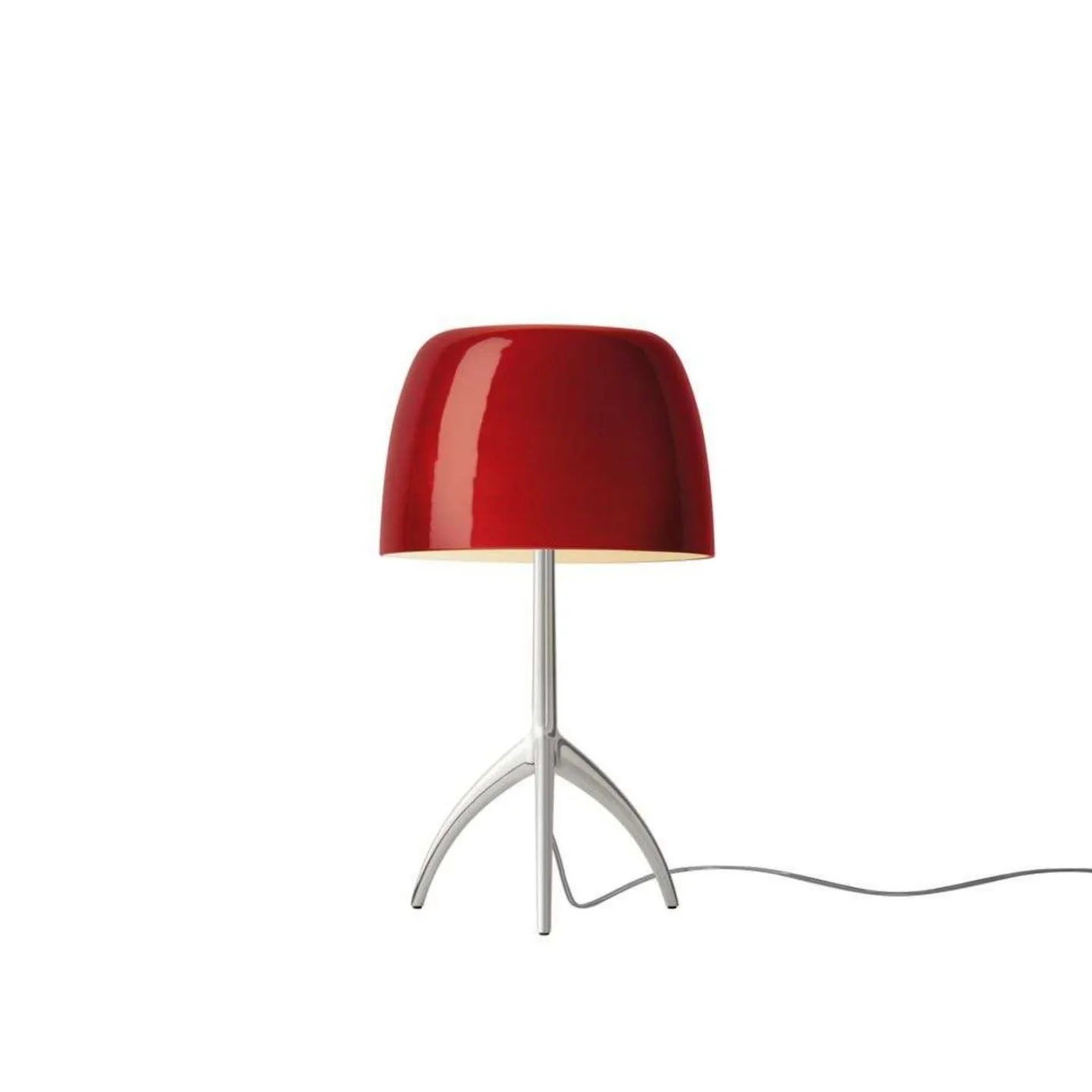 Lumiere Piccola bordlampe, aluminium/rød, 35 cm - Foscarini - Stue