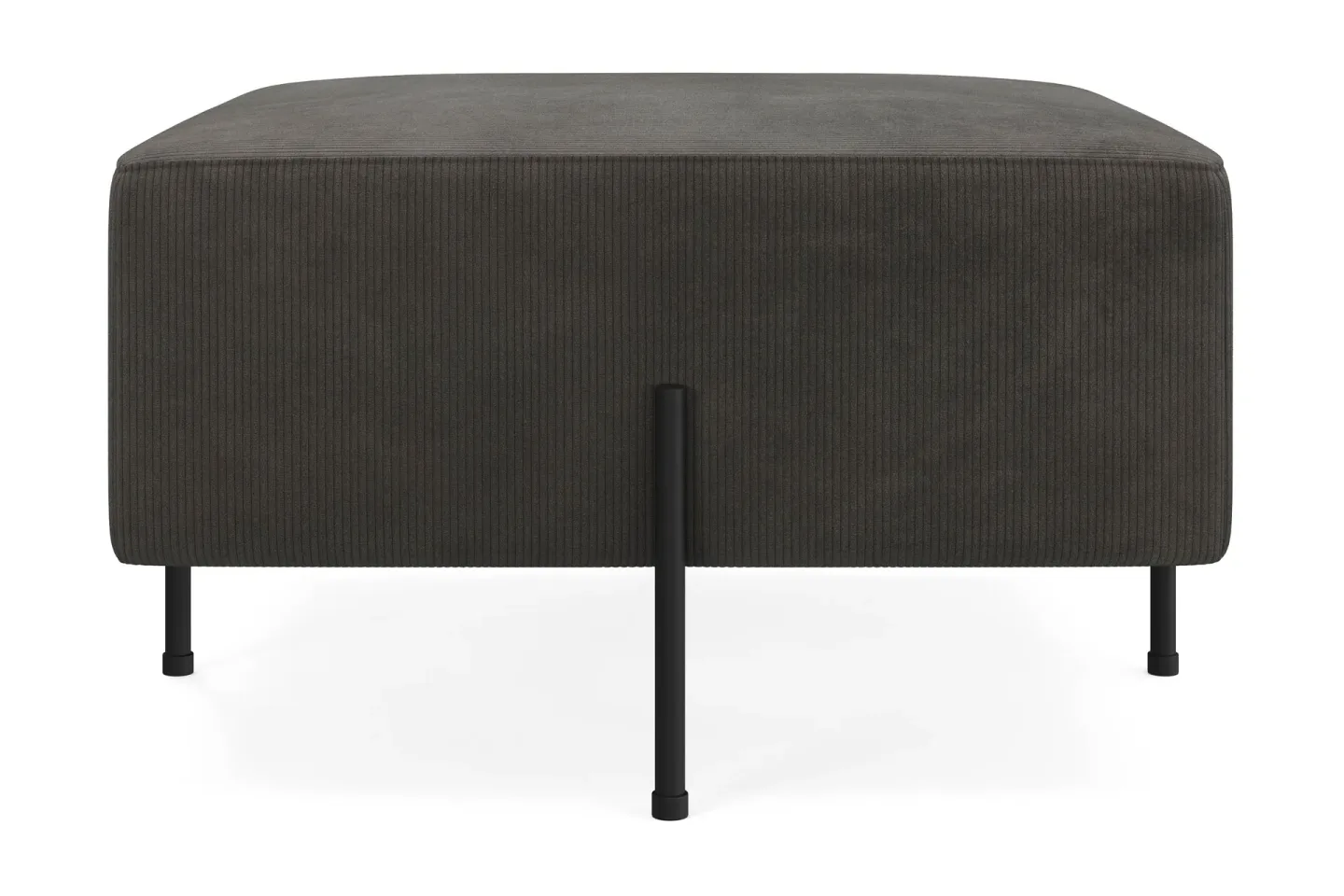 Menard Compact Sittpuff 70 cm Kvadratisk - Mörkgrå