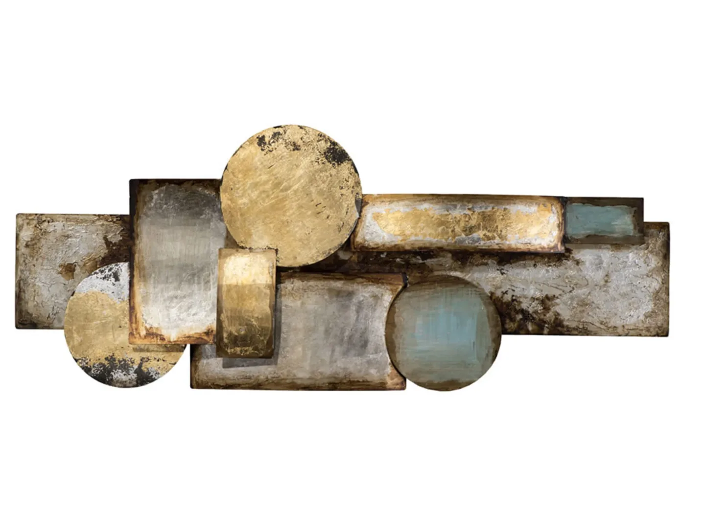 image LAND Wandschmuck Abstrakte Goldformen Gelb | Schubiger Möbel