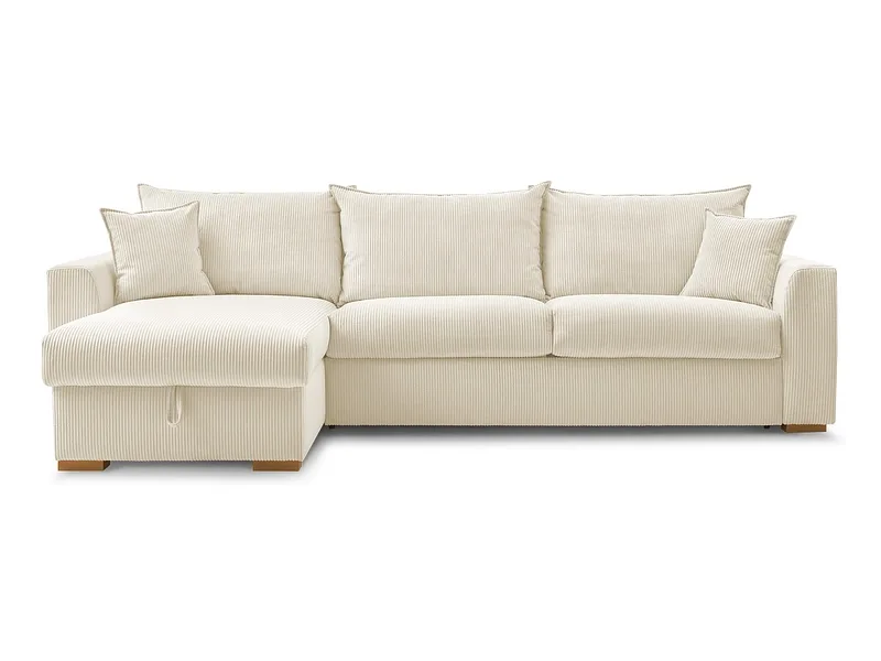 Ecksofa BOBOCHIC AUGUSTIN Cord-Stoff beige