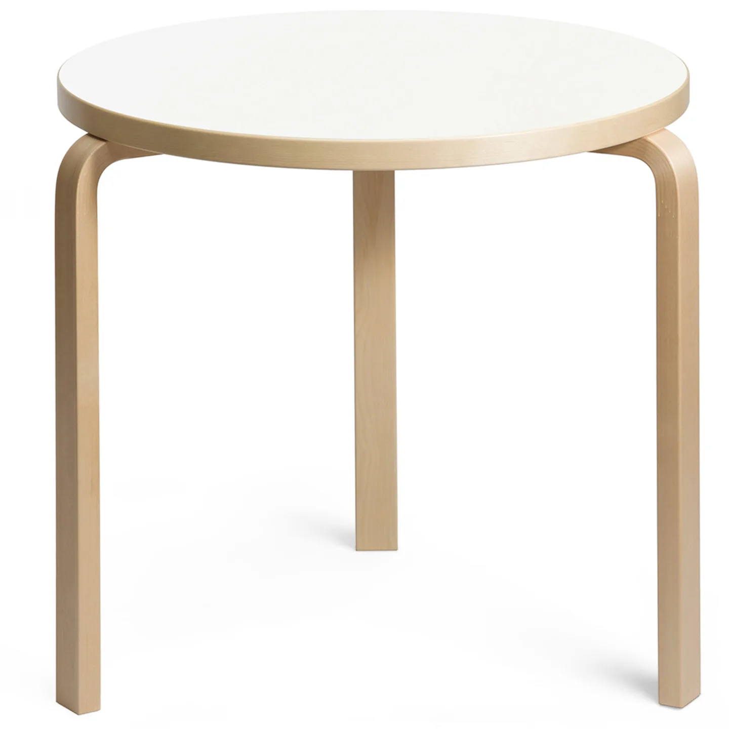 Artek - Aalto Bord 90B, Vit laminat, Klarlackad - Matbord - Alvar Aalto - Vit - Trä