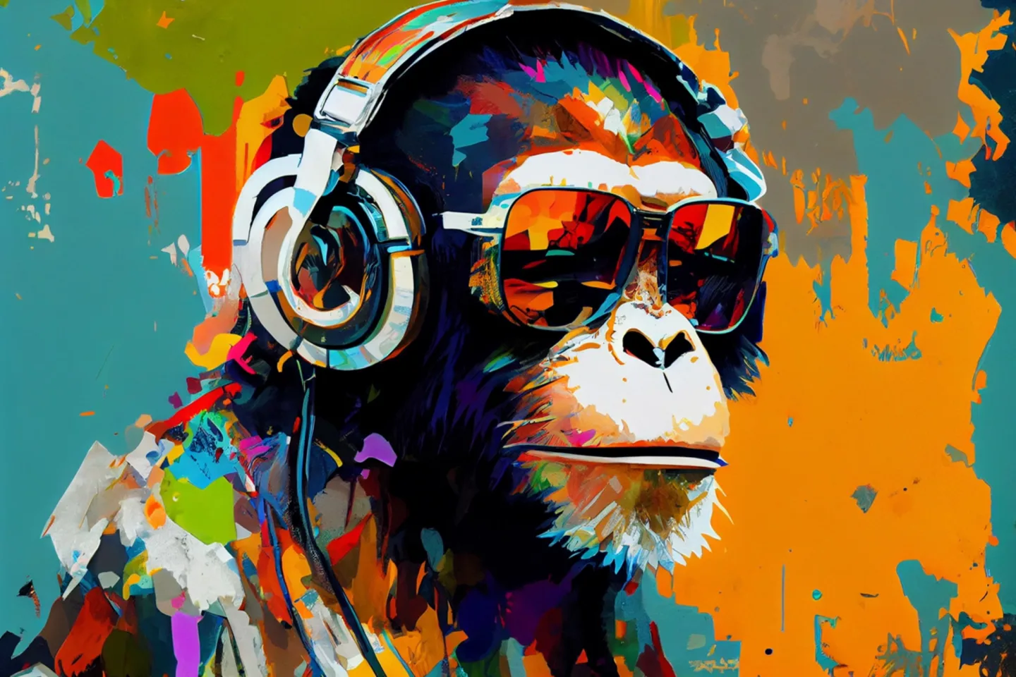 image LAND Canvas DJ Schimpanse | Schubiger Möbel