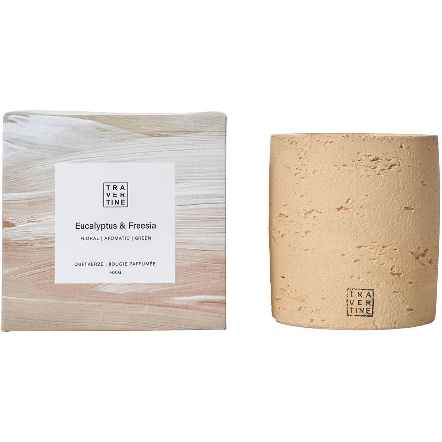 Duftkerze Reduced Braun Wachs 18 cm - Farbe: Terracotta