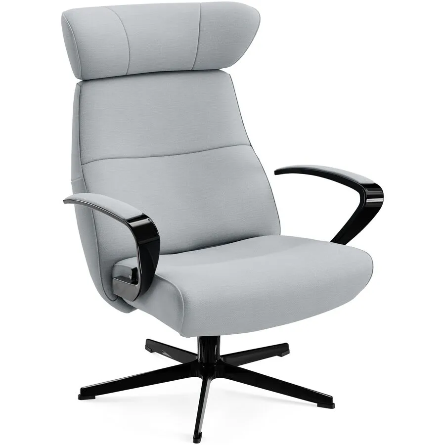 Conform Sessel Enno Hellblau, Schwarz Stoff, Aluminium T 163 B 81 H 99 cm - Möbel Konfigurator: Traummöbel individuell zusammenstellen