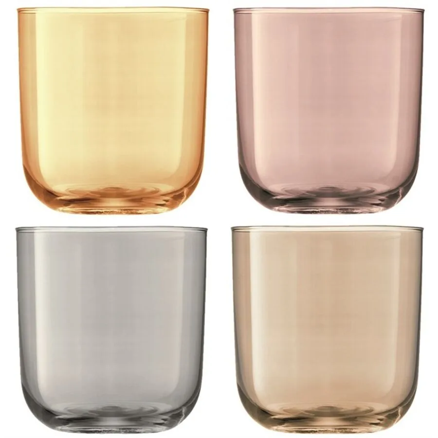 LSA International Becher-Set Polka Silber Glas 0.42 l - Farbe: metall