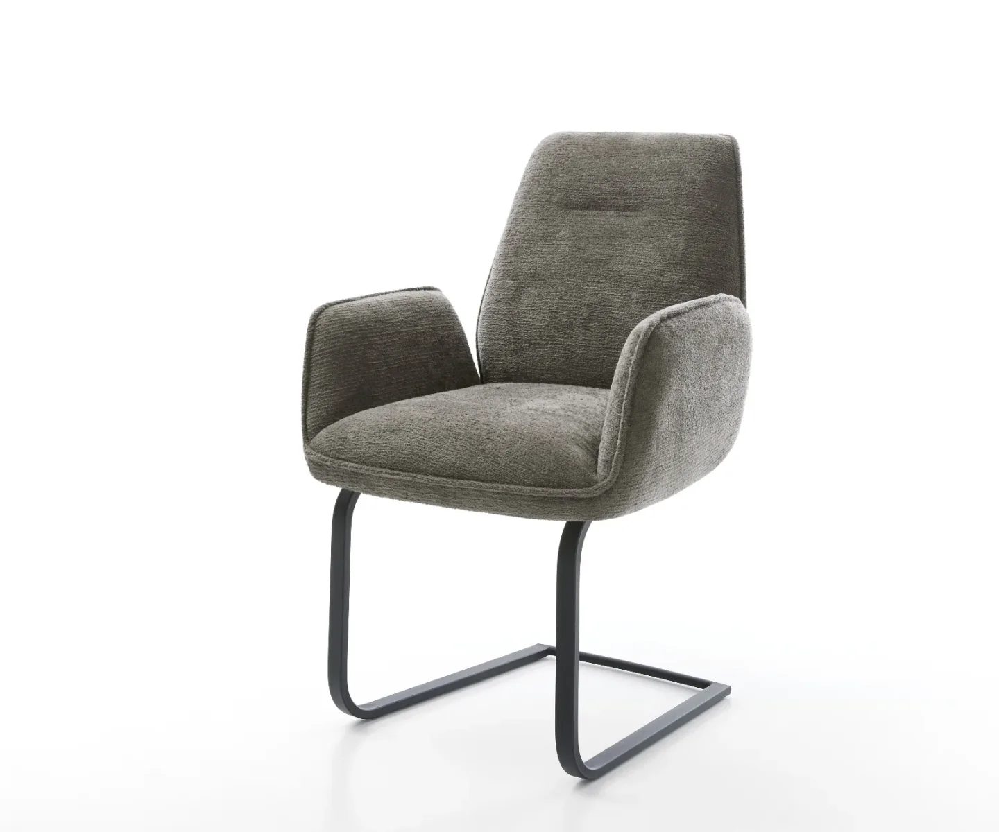 Freischwinger Zoa-Flex Bouclé Soft Schlamm Freischwinger flach Schwarz Taschenfederkern