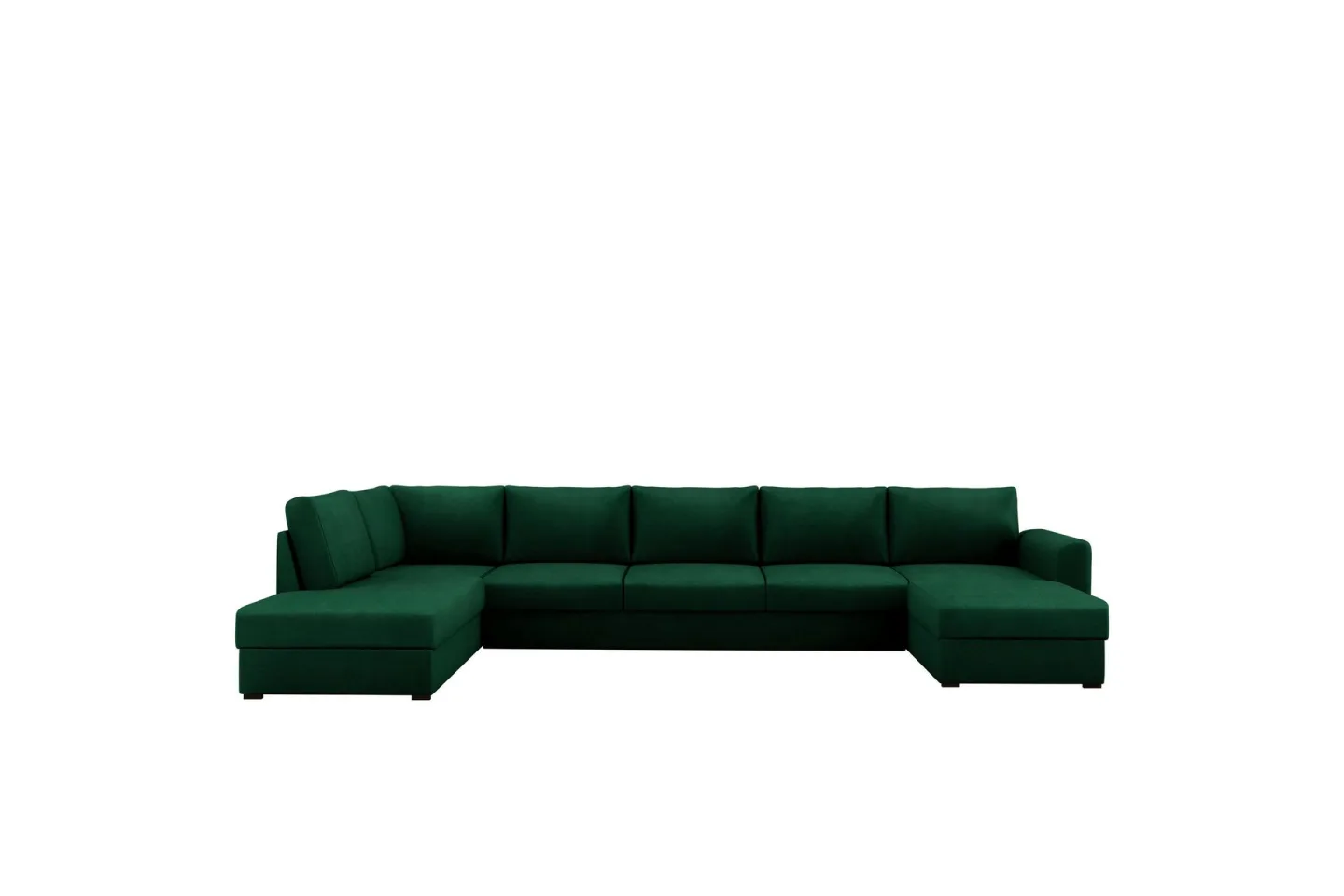 Taberk Bäddsoffa med Divan och Schäslong 5-sits - Grön