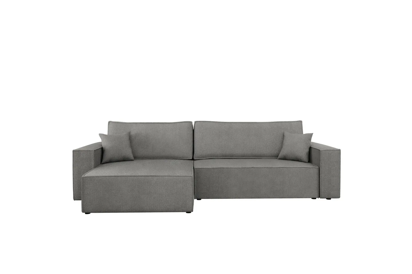 Hobson Bäddsoffa med Divan 3-sits i Plysch - Grå