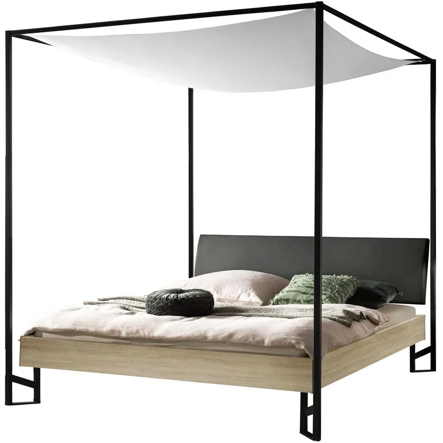 Hasena Himmelbett Migos Eiche sägerau MDF 180 x 200 cm