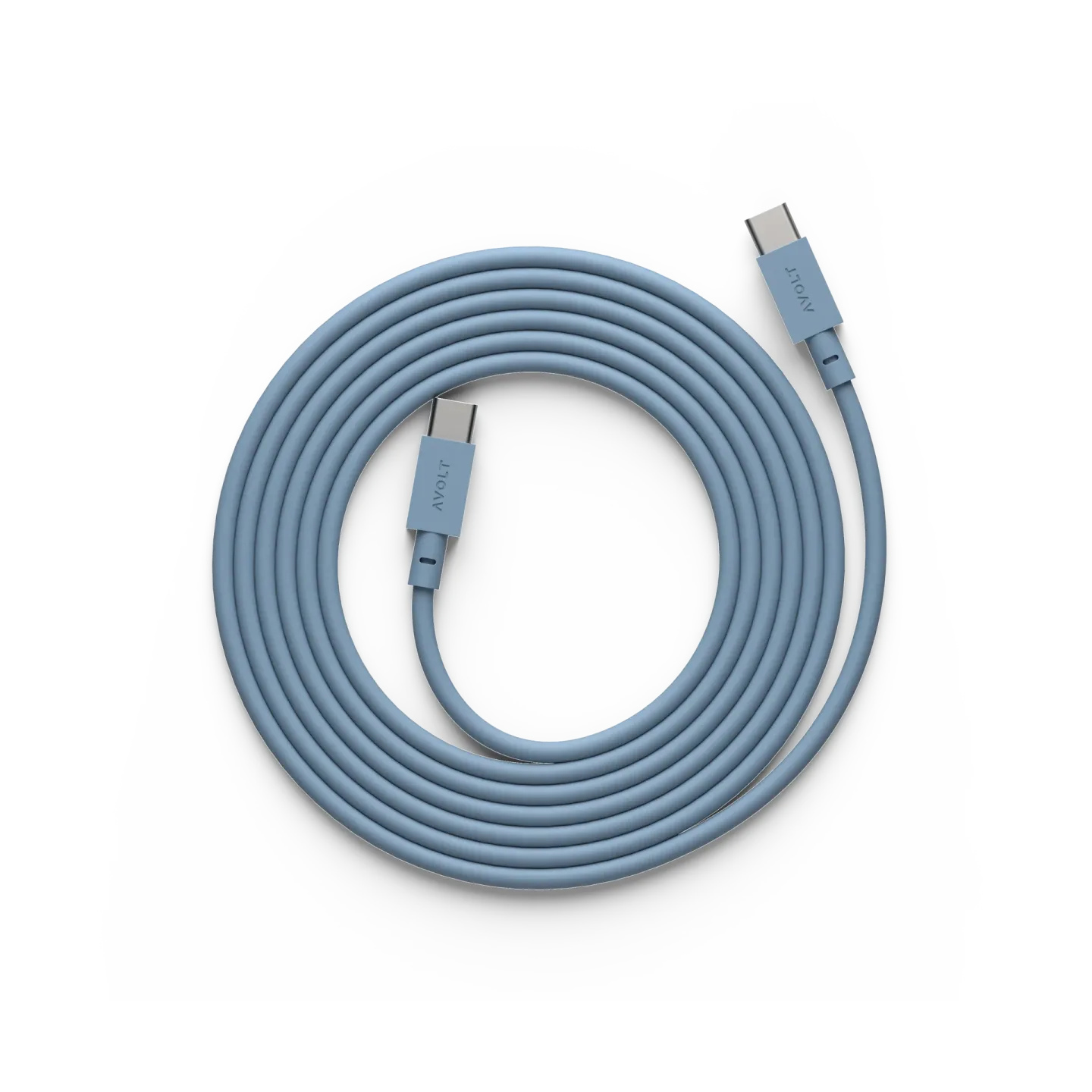 Avolt Cable 1 USB-C till USB-C laddningskabel 2 m Shark blue