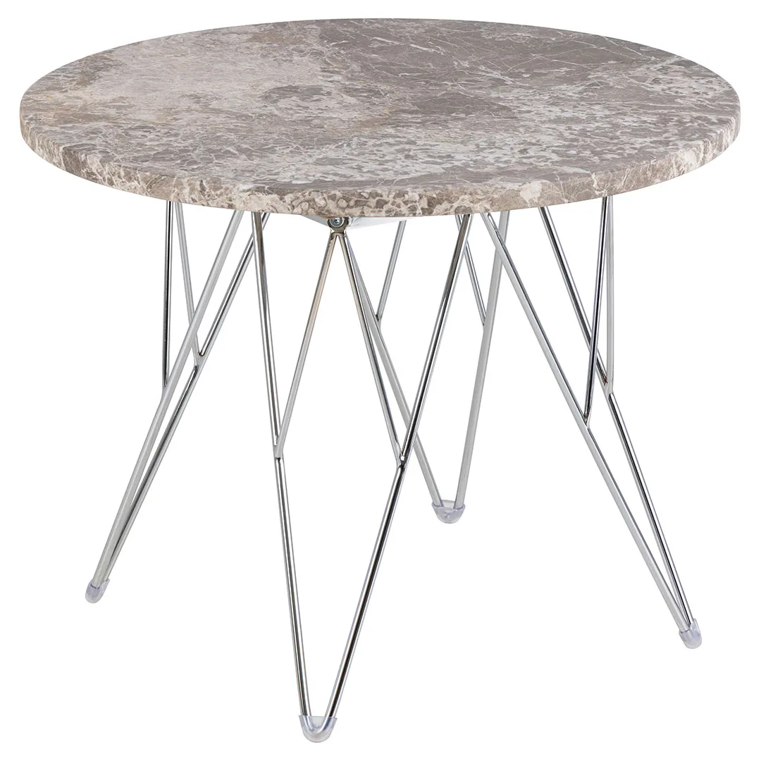 Prunus Couchtisch Ø55cm Marmor braun.