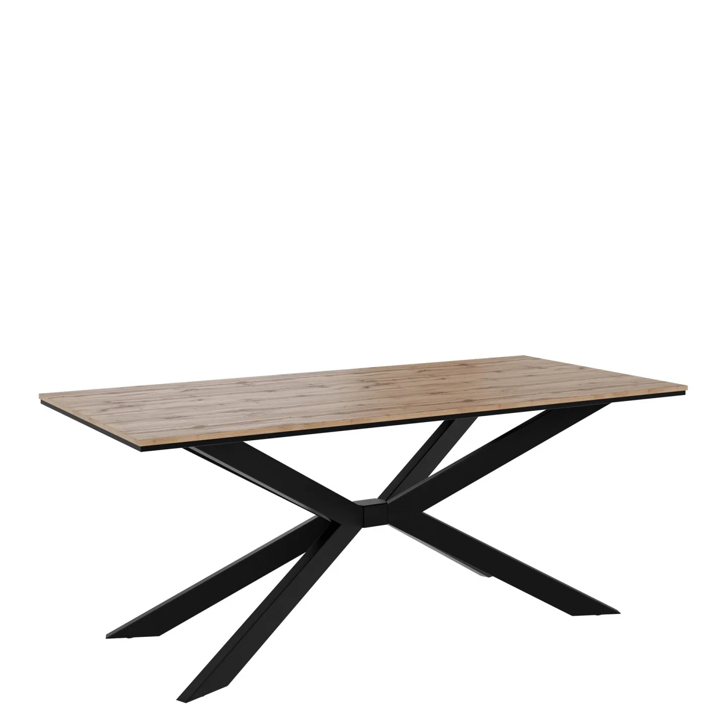 Aplung Matbord 190 cm Rektangulär - Svart/Brun