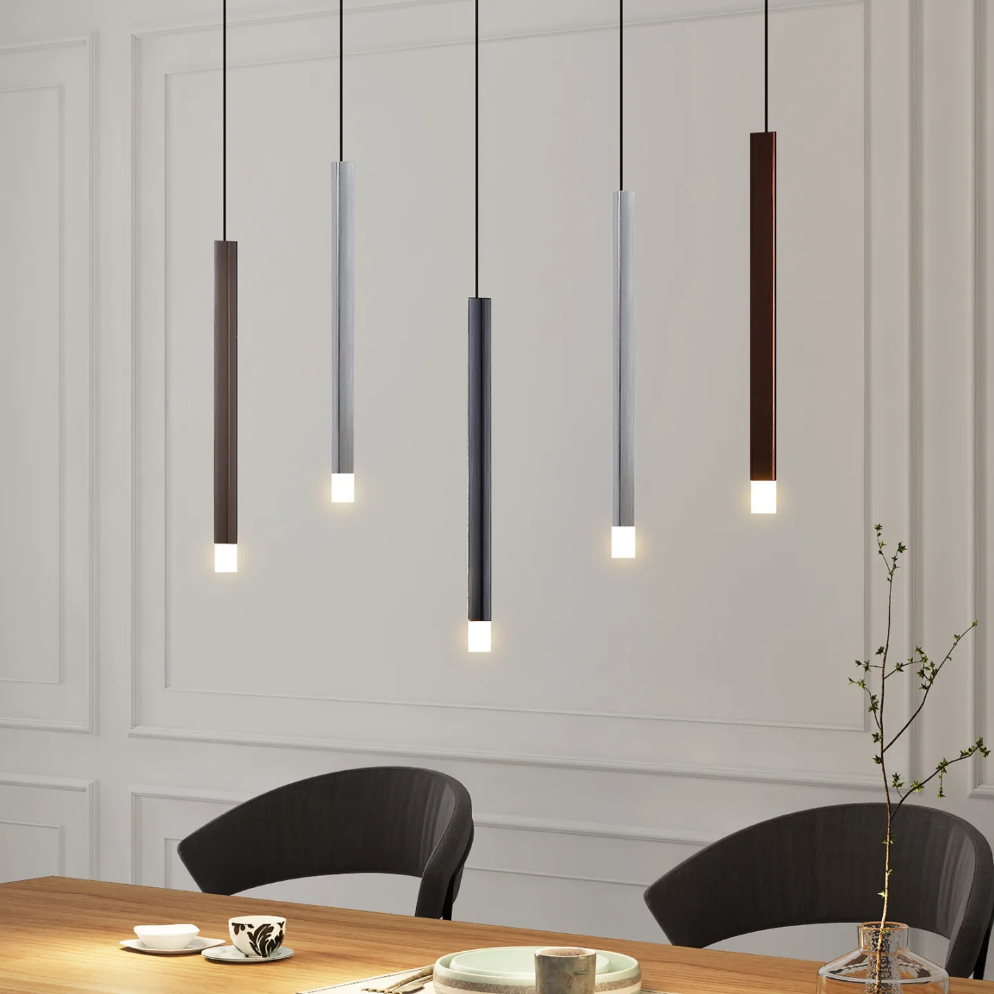 Stoika LED 5 Pendelleuchte Multi - Lucande - Küche - Modern - Metall - Mehrflammig