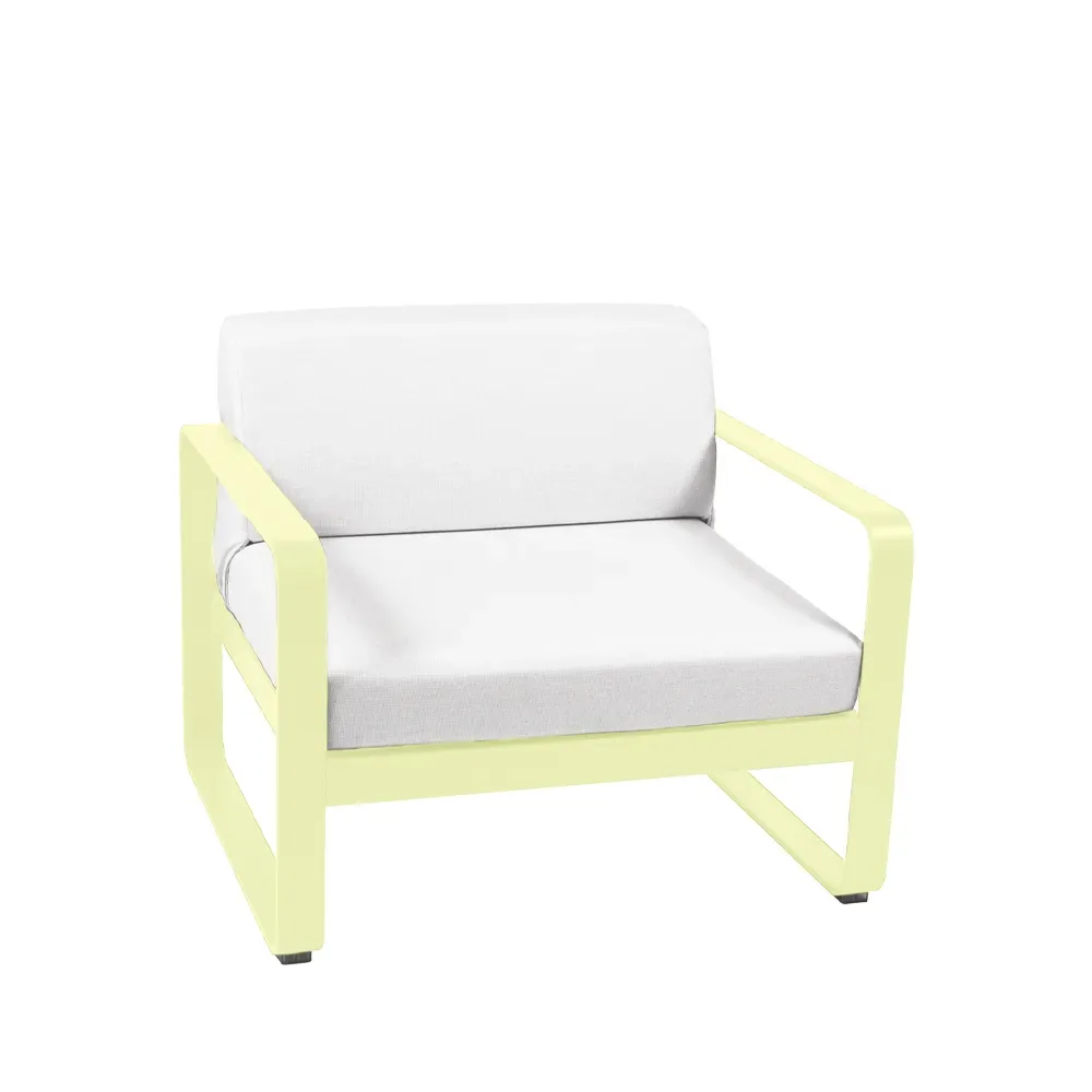 Fermob Bellevie fåtölj Frosted lemon (gul), off-white dyna