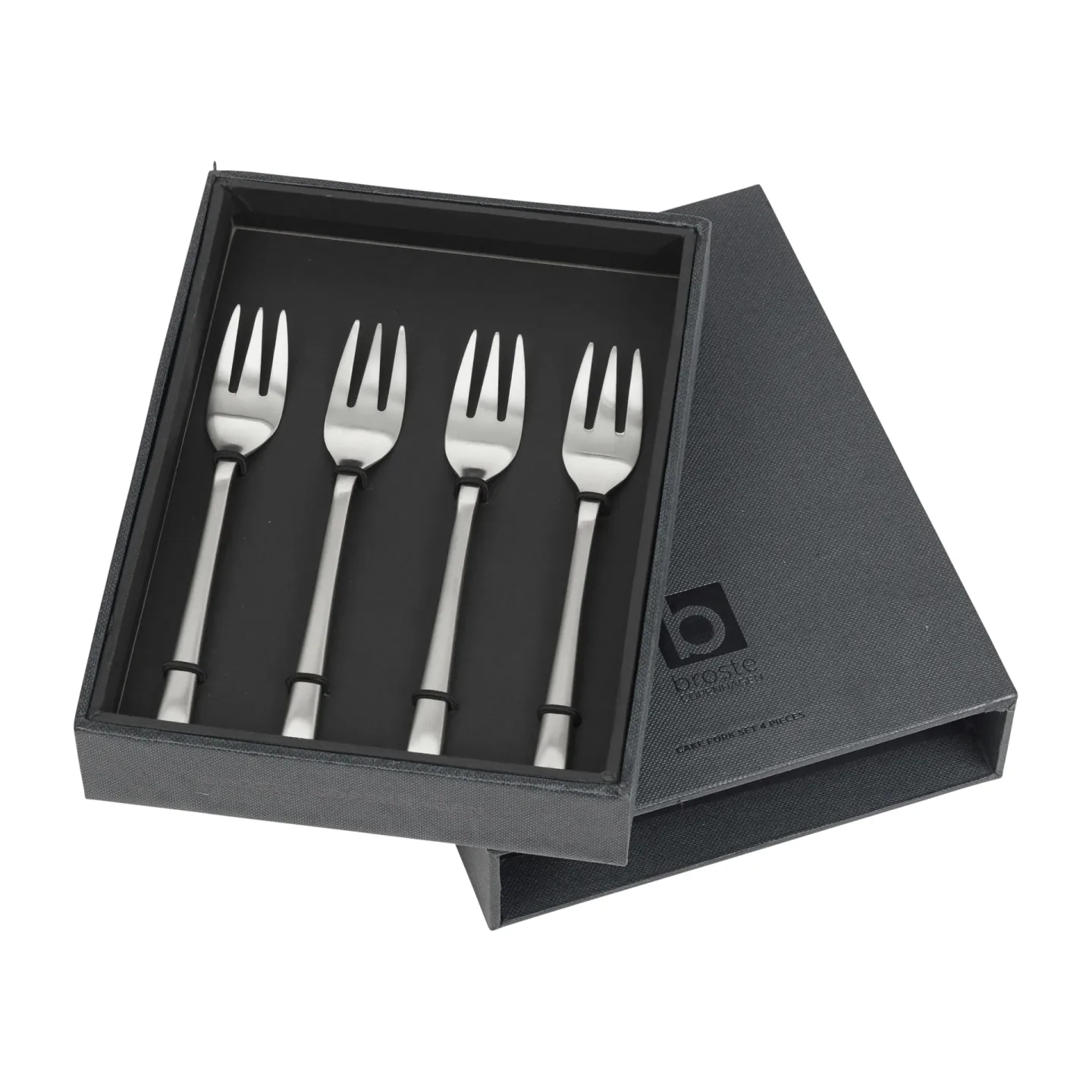 Broste Copenhagen Hune Tortengabel 4er Pack Brushed satin