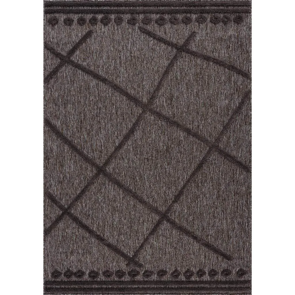Shaggy Indoor-Outdoor - Newhaven (antrasitt) (Størrelse: 80 x 150 cm)