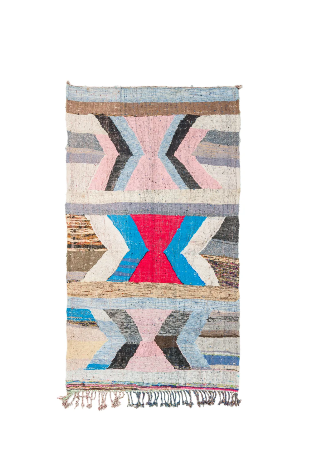 Marokkansk Boucherouite-teppe 140 x 255 cm (Størrelse: 140 x 255 cm)