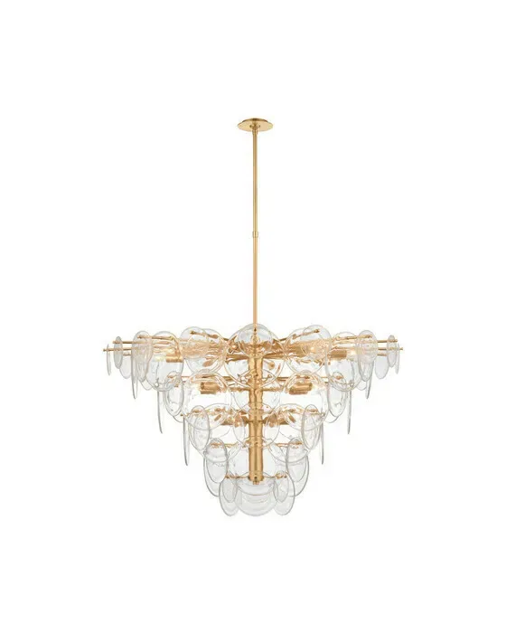 Loire Chandelier Gild/Clear Glass XL