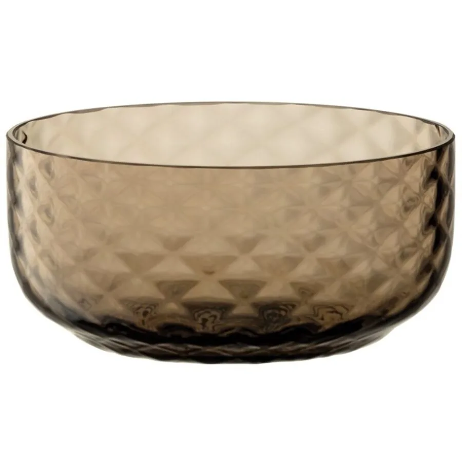 LSA International Schale Dapple erdbraun Glas B 12 T 12 cm
