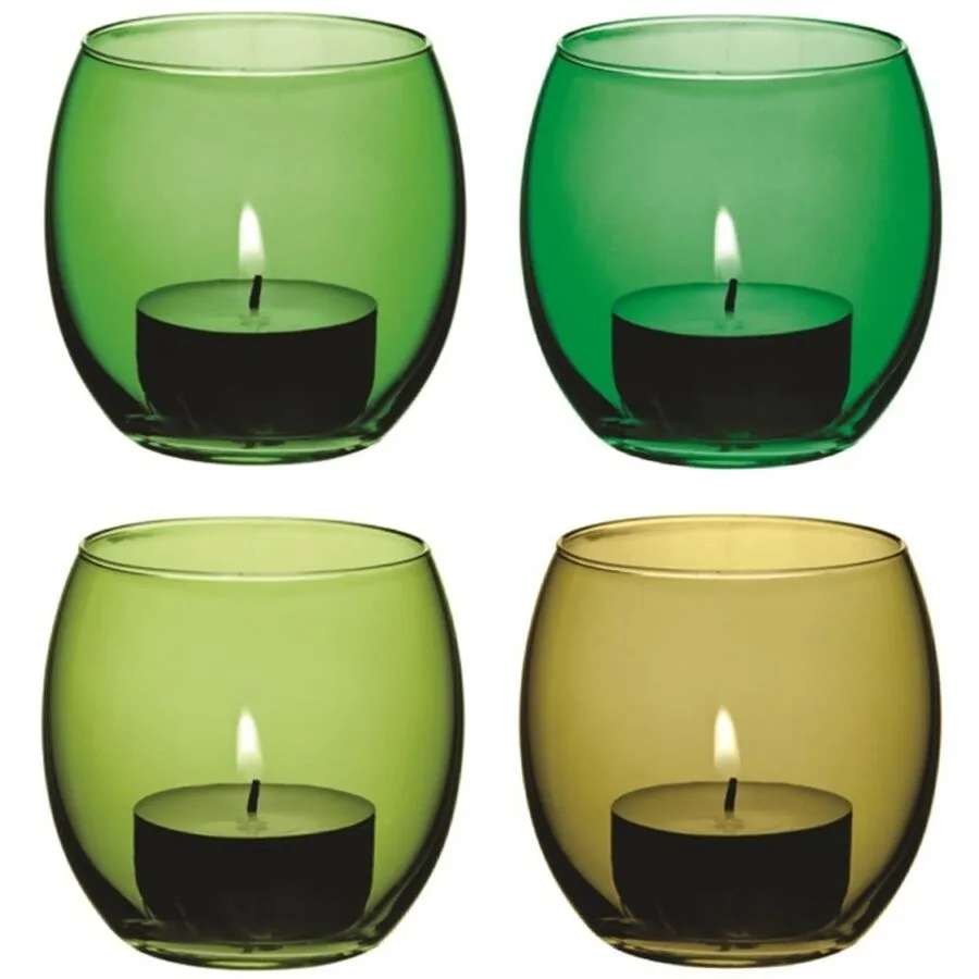 LSA International Teelichthalter Coro Mehrfarbig Glas 6.5 cm