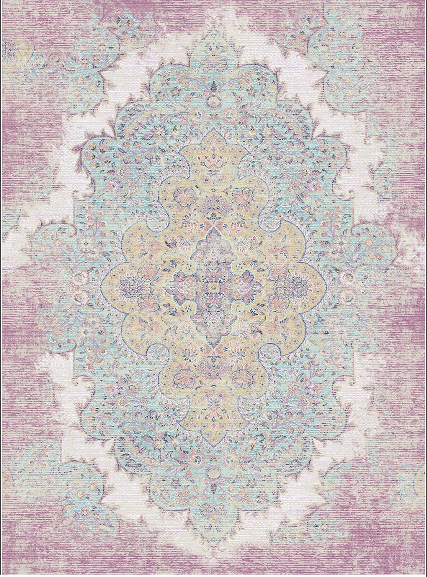 Wilton-teppe - Badem (rosa/multi) (Størrelse: 130 x 190 cm)
