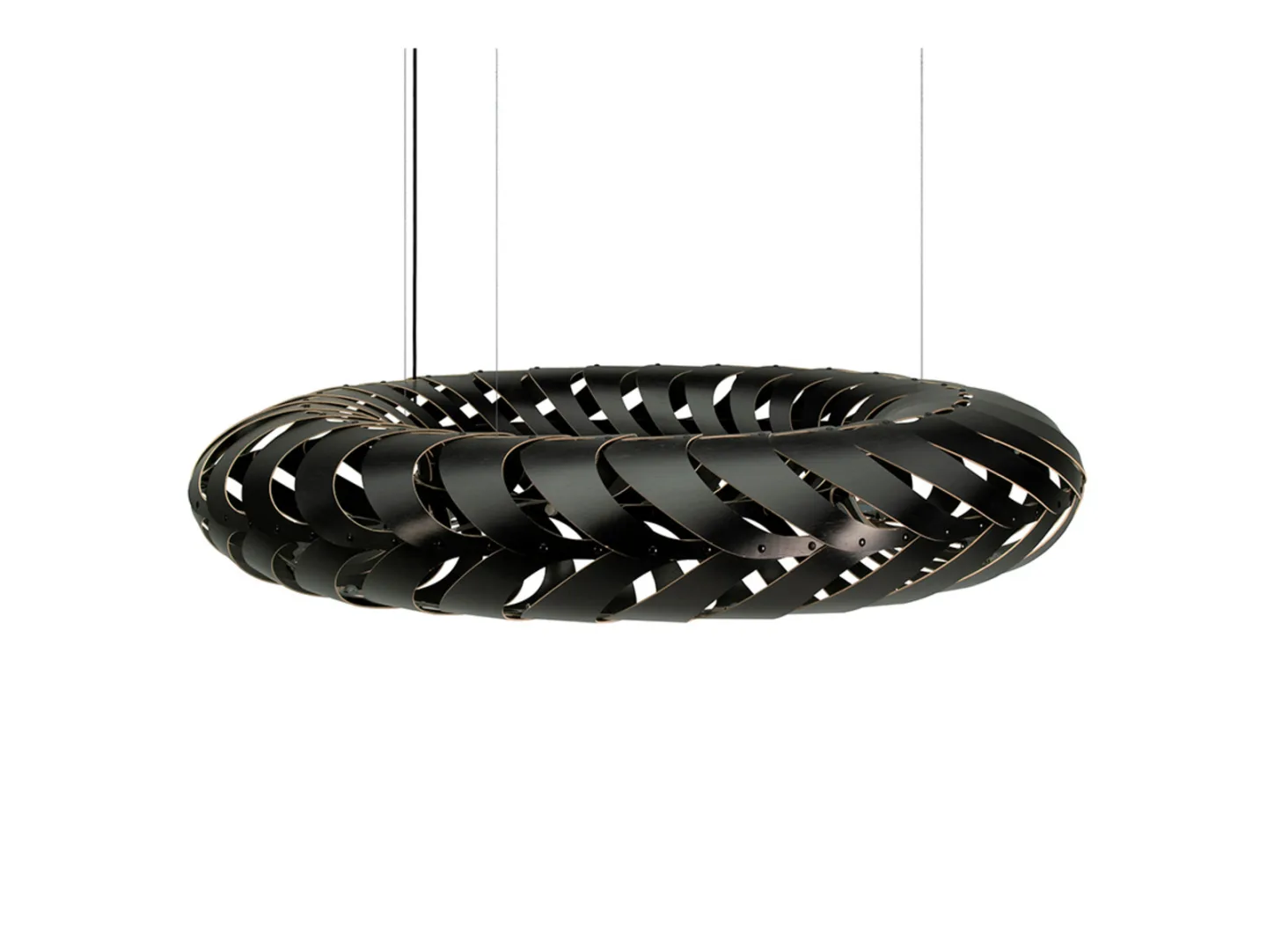 Maru Pendel Ø140 Svart 2 Sider - David Trubridge - Stue - Bambus