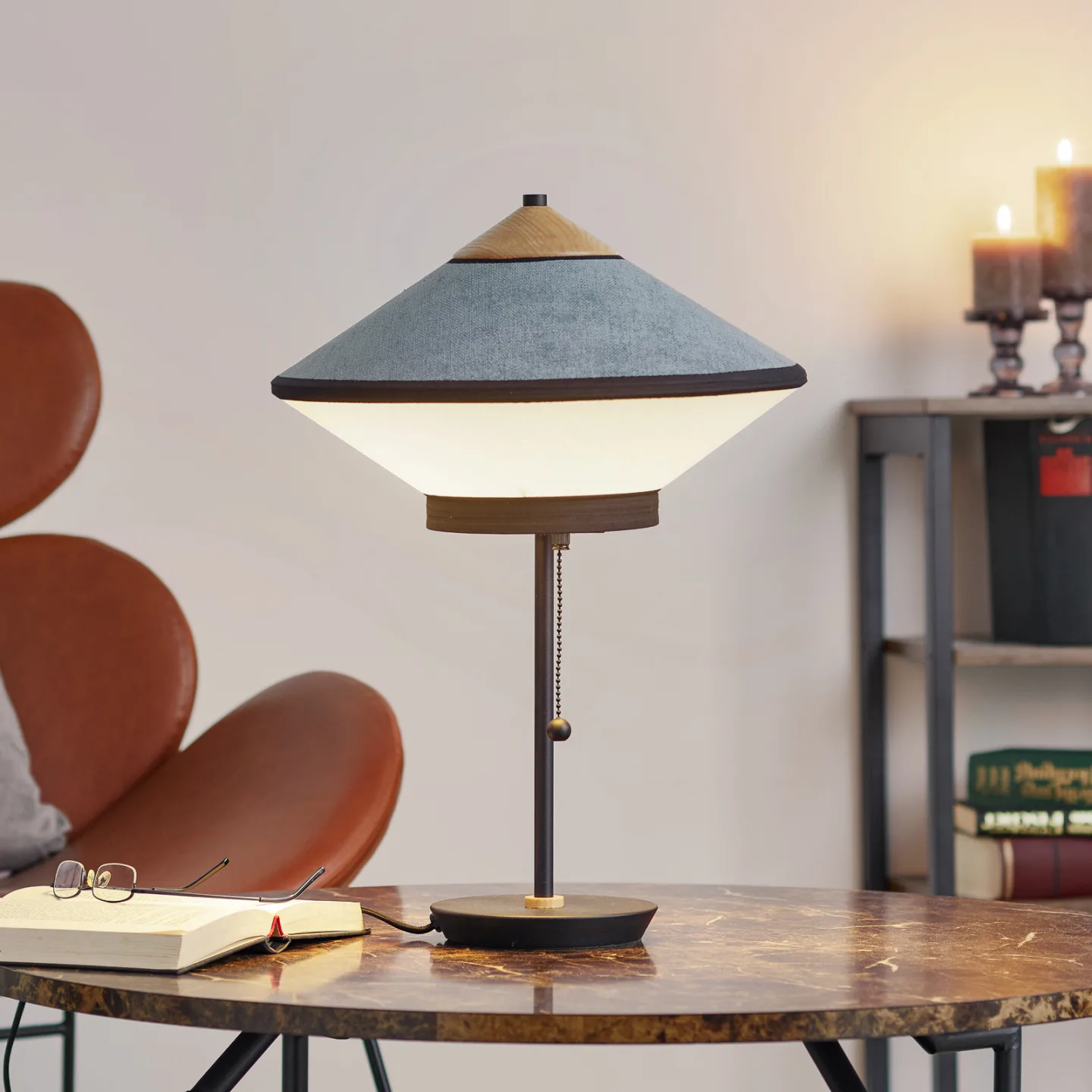 Cymbal Bordlampe Atlantic - Forestier Cymbal S - Stue - Design - Stof / tekstil - Med skærm