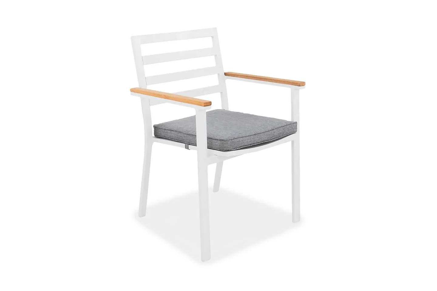 Oliver Karmstol Utomhus m Dyna - Vit/Teak/Grå