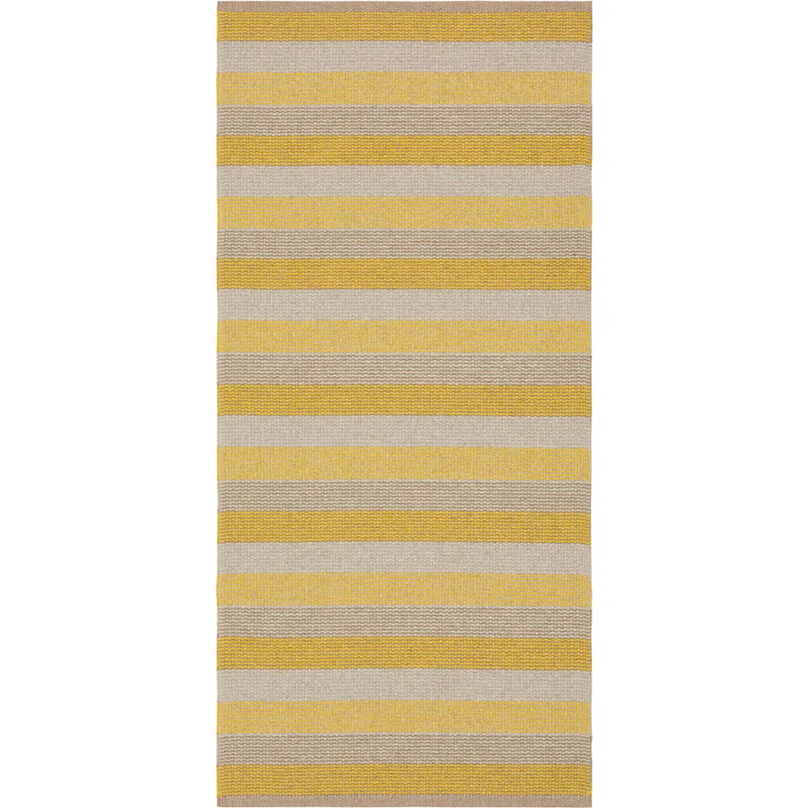 HORREDSMATTAN Outdoor-Teppich Lovi gelb Streifen Mischgewebe 70 x 300 cm