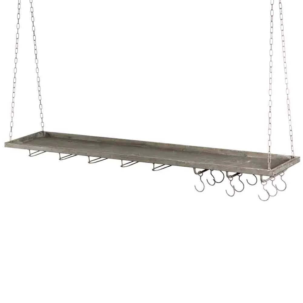 Hänghylla med S-krokar 120 cm