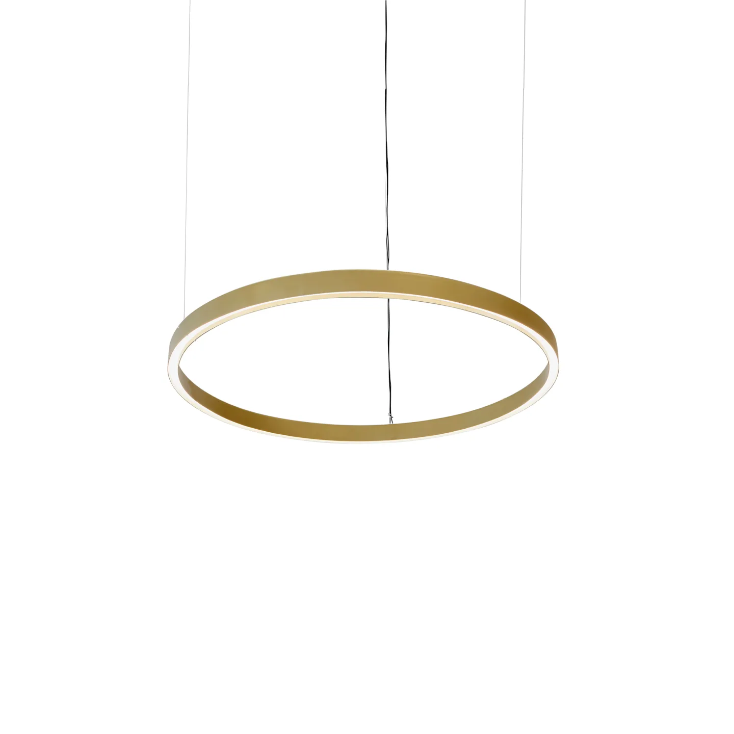 Luceplan - Compendium Circle Suspension Brass 72 cm - Pendellampor - Daniel Rybakken - Guld