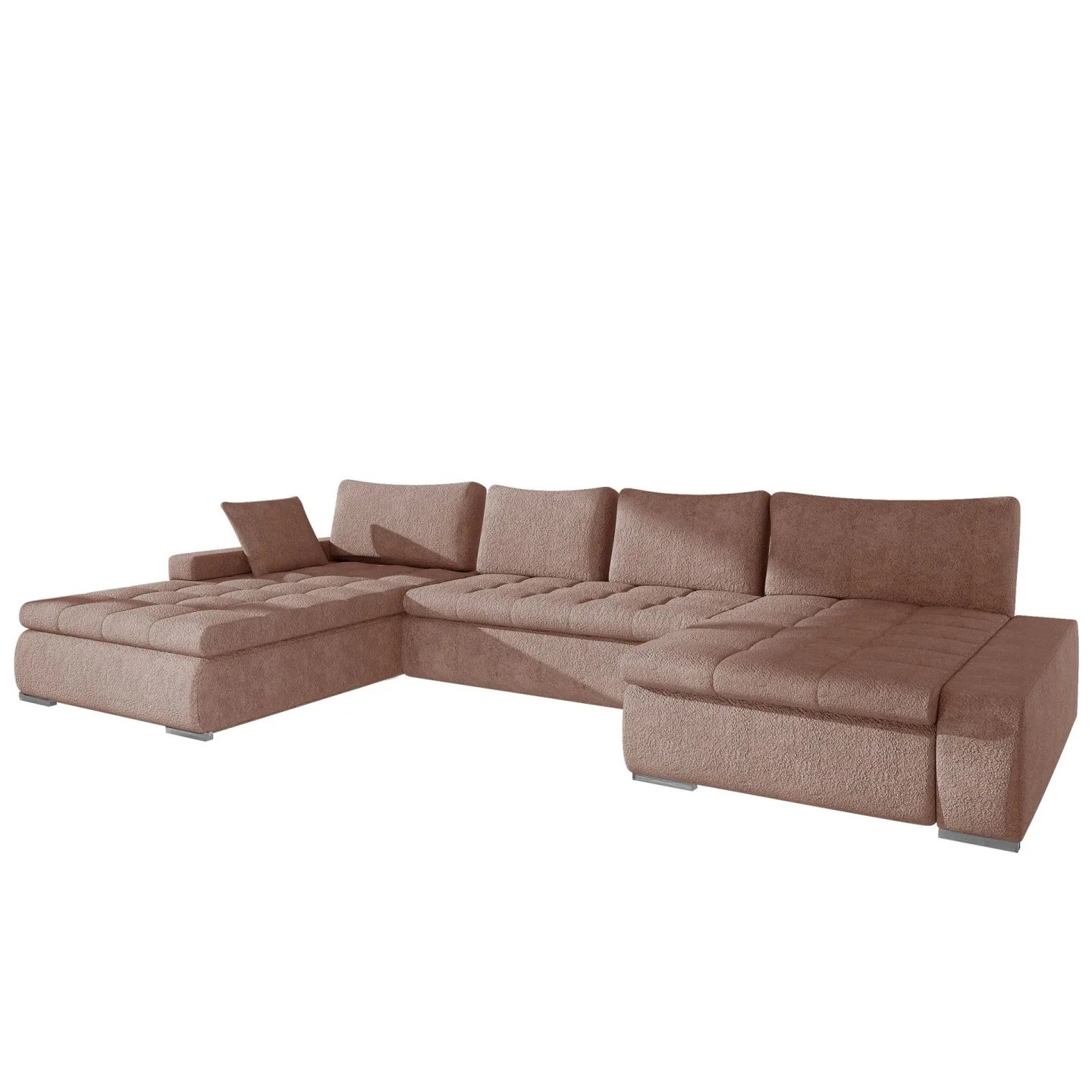 Cillo 5-sits U-formad bäddsoffa med dubbeldivan - rosa