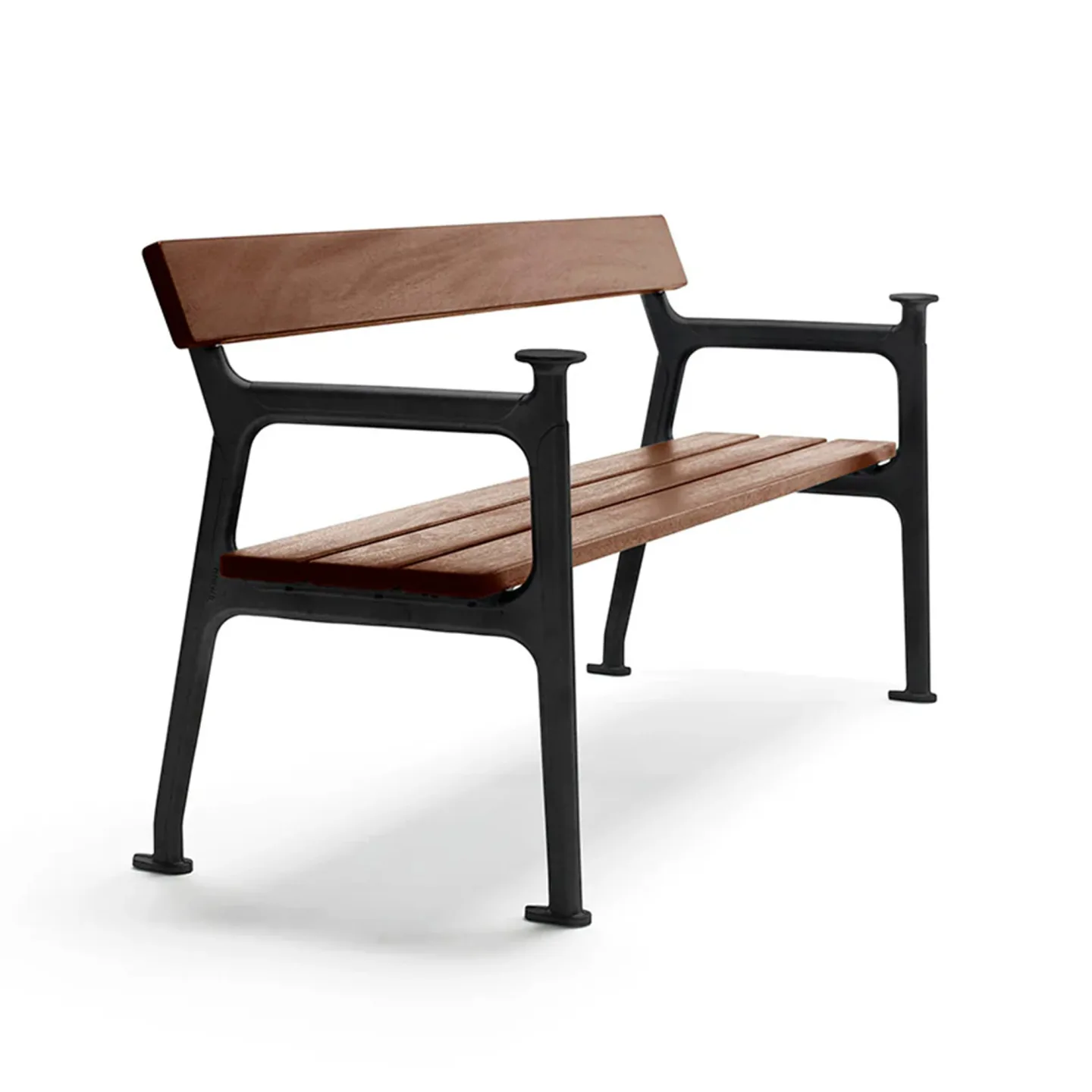 Byarums Bruk - Soffa Vilamoura - Oljad Mahogny/Svartlackerad Aluminium - Soffor utomhus - Mårten Cyrén - Metall/Trä