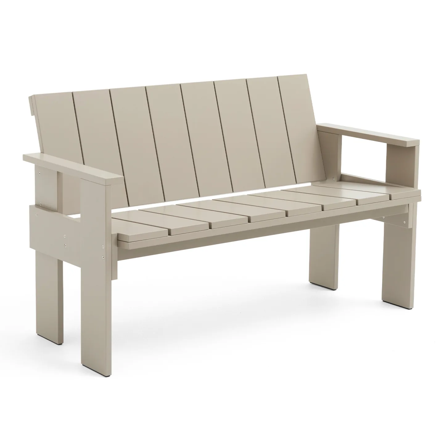 HAY - Crate Dining Bench - London fog - Trädgårdsbänkar - Gerrit Rietveld - Grå - Trä