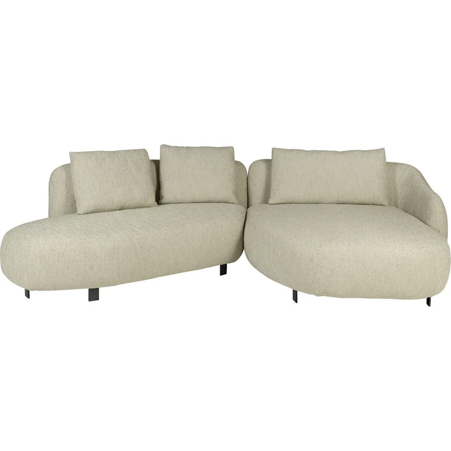 Ecksofa Kai Beige Stoff 286 cm 168 cm