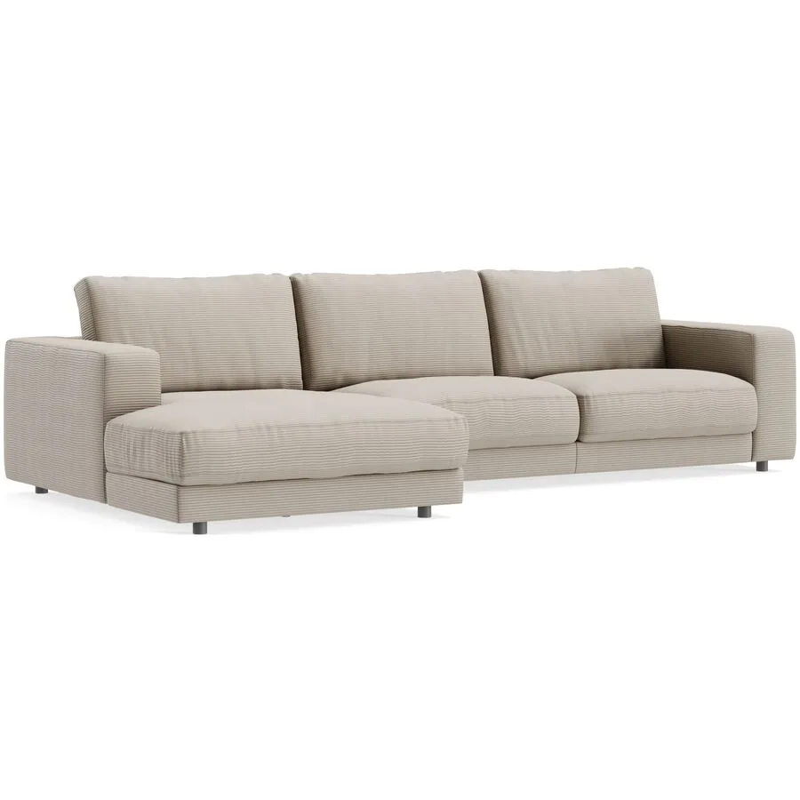 Ecksofa Ava Links Bezug: 88% Polyester, 12% Polyacryl taupe B 320 T 170 cm - Möbel Konfigurator: Traummöbel individuell zusammenstellen