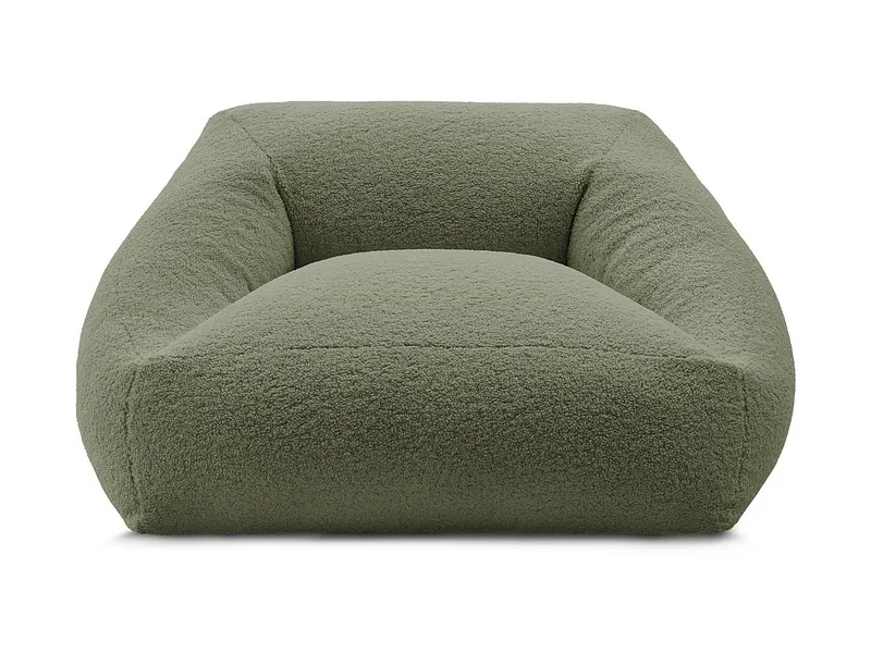 Hocker BOBOCHIC LILIBET 125x125x77cm boucle-stoff grün