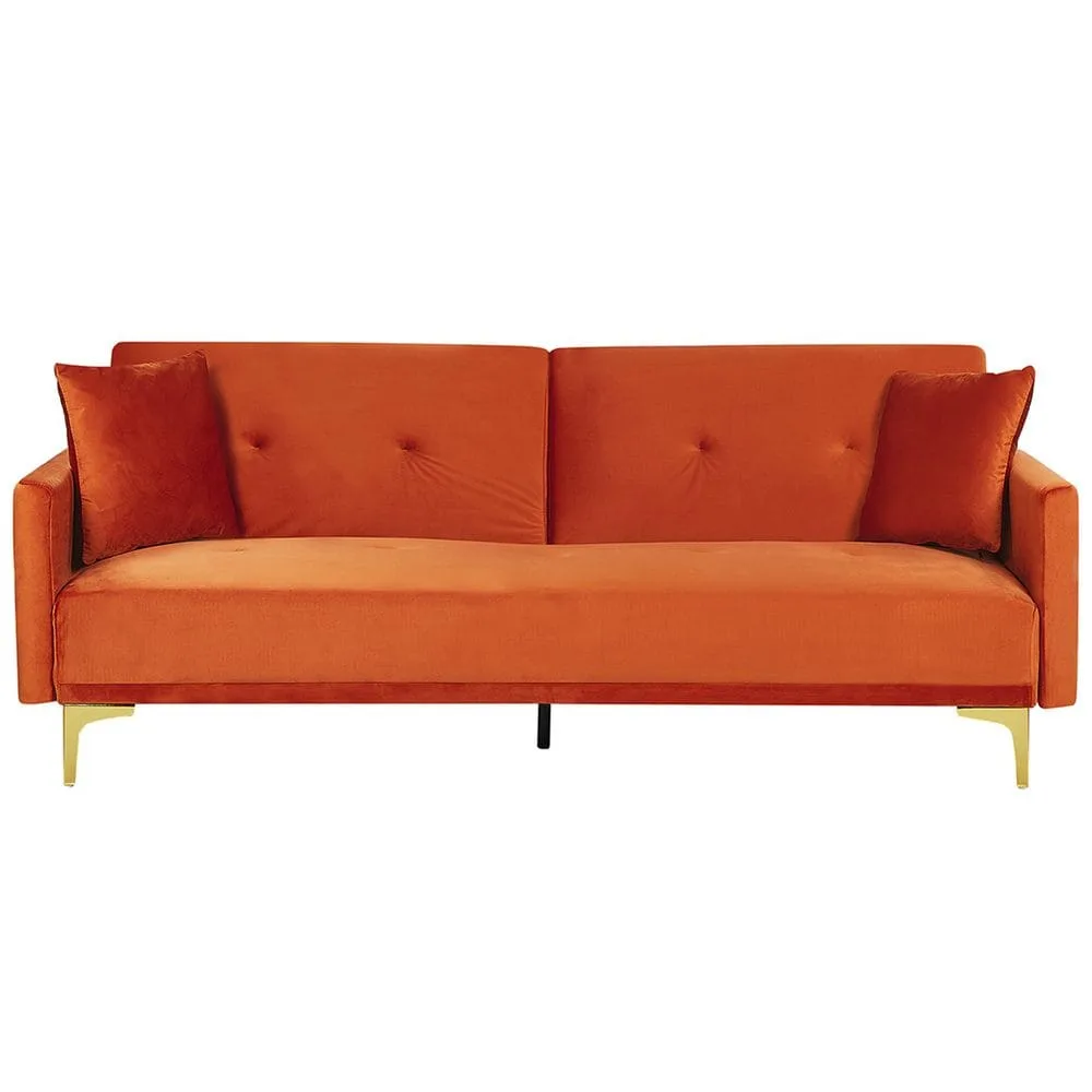 3-sits soffa Lucan - Orange, guld