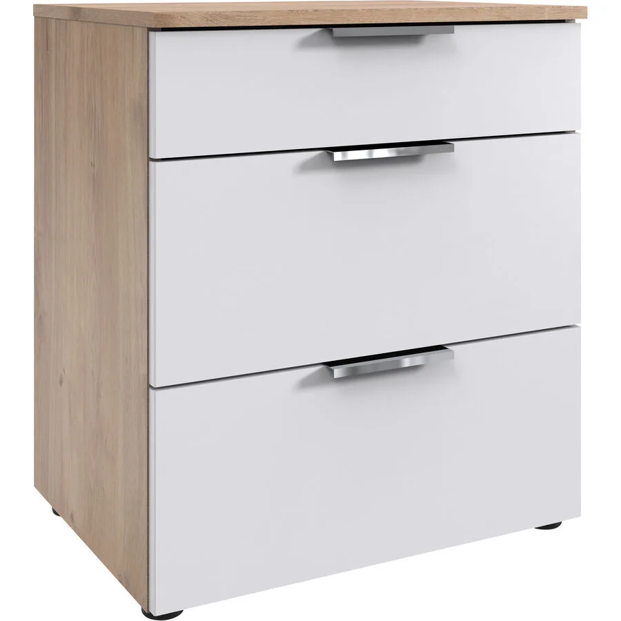 Kommode Sanko Plankeneiche/weiss Holzwerkstoff B 54 H 61 cm